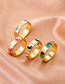Fashion Pink And White Alloy Drip Oil Gossip Ring
