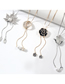 Fashion 2# Alloy Diamond Flower Y-shaped Necklace