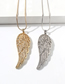 Fashion Gold Alloy Diamond Wings Necklace