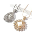 Fashion Silver Alloy Diamond Drop Necklace