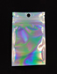 Fashion 16 Silk * 24 * 36cm * Transparent + Holographic Aluminum Foil Laser Ziplock Bag