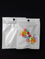 Fashion 14*20cm*transparent+white (100pcs) Pearlescent Film Self-sealing Packaging Bag