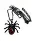 Fashion Black Alloy Crystal Spider Necklace