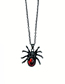 Fashion Black Alloy Crystal Spider Necklace