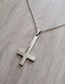 Fashion Silver Alloy Inverted Cross Necklace