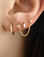 Fashion 4# Metal Diamond Geometric Earring Set