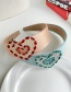 Fashion Light Pink Alloy Diamond Heart Fabric Headband (4cm)