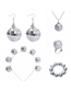 Fashion Silver Necklace 30mm Mirror Ball Necklace
