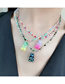 Fashion 3# Colorful Rice Bead Beaded Gummy Bear Necklace
