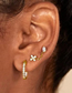 Fashion Single Platinum - Style 9 Metal Diamond Eye Piercing Stud Earrings (single)