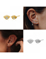 Fashion Platinum Metal Diamond Eye Stud Earrings