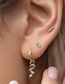 Fashion Gold - Style 5 Metal Diamond Flower Hoop Earrings