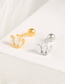 Fashion Single Gold-rose Diamond Metal Diamond Geometric Piercing Stud Earrings (single)