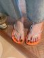 Fashion Pink Pvc Flip-flop Flat Transparent Slippers