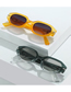 Fashion Yellow Frame Double Gray Film Pc Small Frame Sunglasses
