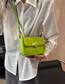 Fashion Khaki Pu Lock Flap Crossbody Bag