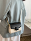Fashion Brown Pu Color Block Flip Crossbody Bag