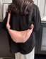 Fashion Black Pu Horn Crossbody Bag
