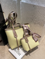 Fashion Small Vanilla Green Pu Large Capacity Messenger Bag