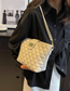 Fashion Off White Pu Rhombus Lock Large Capacity Messenger Bag