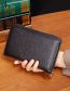 Fashion Black Pu Solid Color Top Layer Cowhide Rectangular Wallet