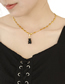 Fashion Purple - Single Chain Alloy Geometric Chain Necklace