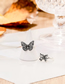 Fashion Silver Alloy Hollow Butterfly Ring Set