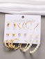 Fashion 3# Alloy Geometric Heart Pearl Earring Set