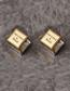 Fashion Silver Color Separation Ek3682 Contrasting Color English Earrings