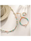 Fashion Necklace Titanium Steel Geometric Colorful Beaded Necklace