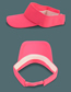 Fashion Pink Polyester Hollow Top Sun Hat