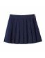 Fashion Blue Wide Pleated Denim Skirt