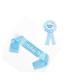 Fashion Lake Blue Glitter Cloth Letter Shoulder Strap Badge Set
