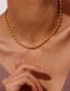 Fashion Gold Gold-plated Stainless Steel Oval Bead Necklace