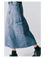 Fashion Denim Blue Denim Multi -pocket Skirt