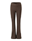 Fashion Black Nylon Flared V-mouth Crossover Flared Trousers