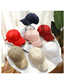 Fashion Beige Cotton Polyester Solid Color Baseball Cap