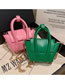 Fashion Green Pu Large Capacity Messenger Bag