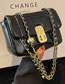 Fashion Claret Pu Lock Flap Crossbody Bag