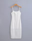 Fashion White Lace Lace Slit Slip Dress