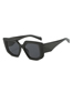 Fashion Black And Gray Tea Frame Pc Polygon Sunglasses