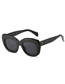Fashion Black Frame Black Gray Film Pc Cat Eye Large Frame Sunglasses