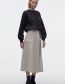 Fashion Rice Gray Wrap Pocket Utility Skirt