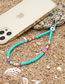 Fashion Blue Multicolored Clay Beaded Phone Chain