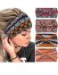 Fashion 2 Navy Blue Fabric-print Knotted Wide-brimmed Headband