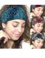 Fashion 5 Green Fabric-print Knotted Wide-brimmed Headband