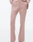 Fashion Pink Polyester Bootcut Trousers