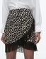 Fashion Black Polyester Printed Fringe Skirt