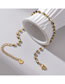 Fashion Gold Titanium Steel Tube Bead Anklet
