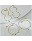 Fashion Gold Titanium Steel Diamond Inlaid Oil Dripping Small Sun Tassel Bracelet Set